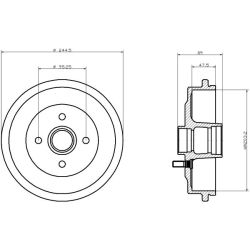 Stabdžių būgnas TEXTAR 94016500