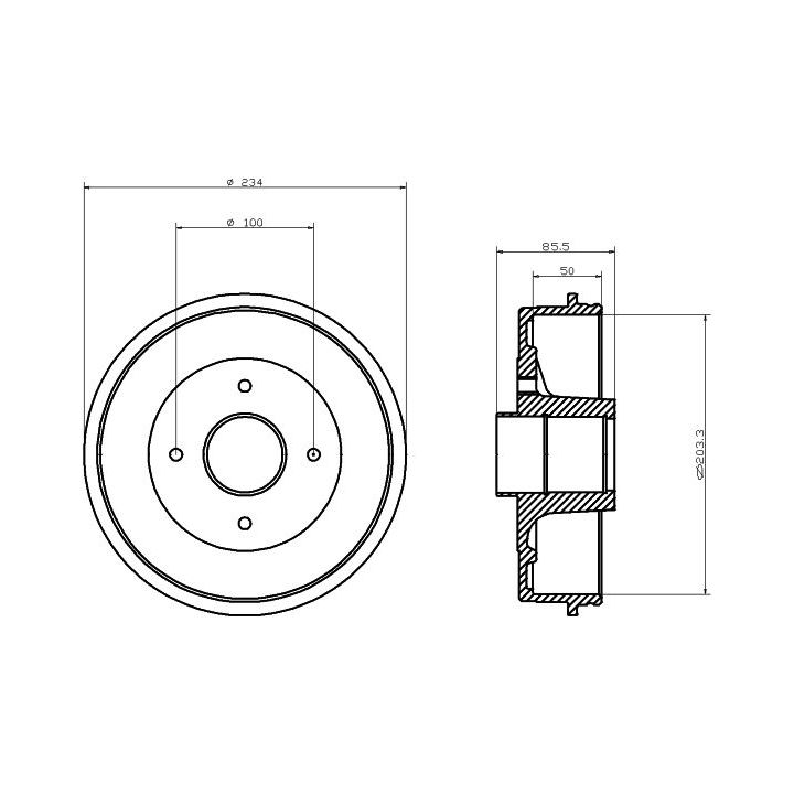 Stabdžių būgnas TEXTAR 94019500