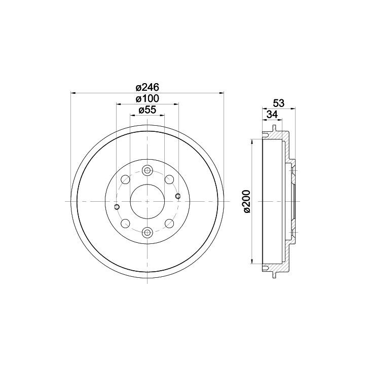 Stabdžių būgnas TEXTAR 94020100