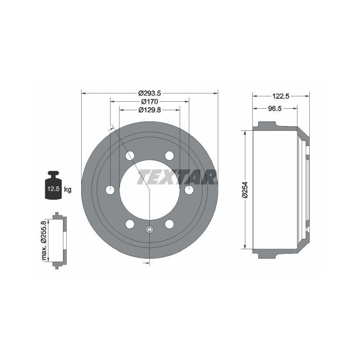 Stabdžių būgnas TEXTAR 94021500