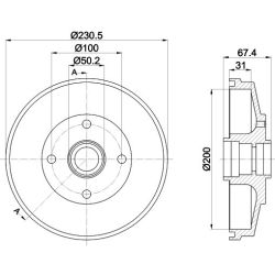 Stabdžių būgnas TEXTAR 94033400