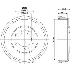 Stabdžių būgnas TEXTAR 94036700