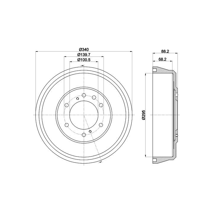Stabdžių būgnas TEXTAR 94036700