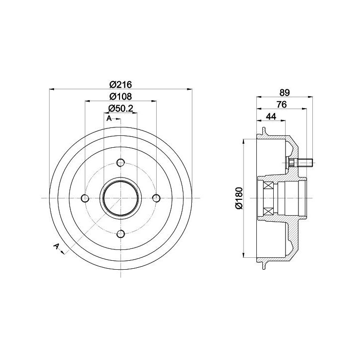 Stabdžių būgnas TEXTAR 94042700