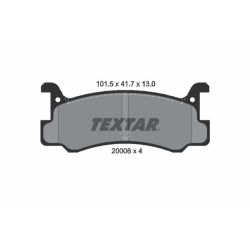 Stabdžių trinkelių rinkinys, diskinis stabdys TEXTAR 2000801