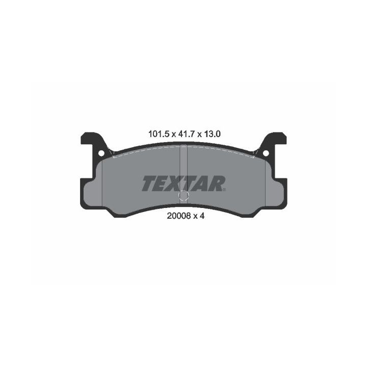 Stabdžių trinkelių rinkinys, diskinis stabdys TEXTAR 2000801