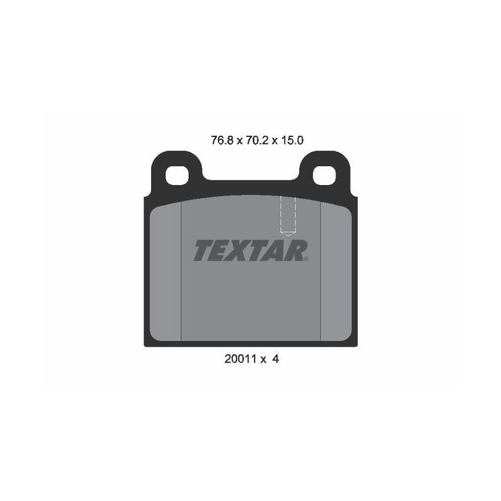 Stabdžių trinkelių rinkinys, diskinis stabdys TEXTAR 2001107