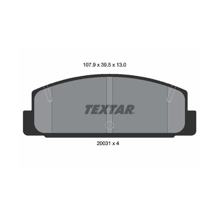 Stabdžių trinkelių rinkinys, diskinis stabdys TEXTAR 2003101