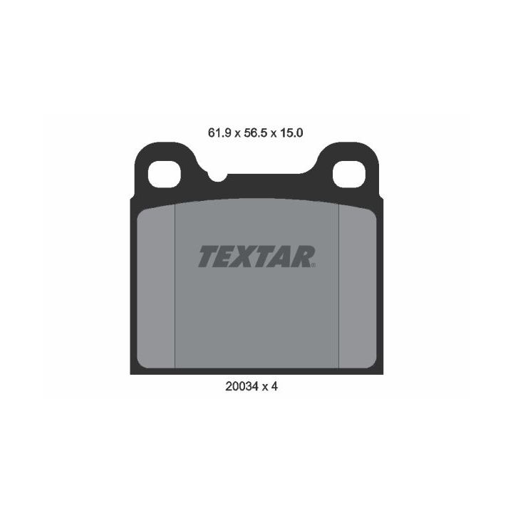 Stabdžių trinkelių rinkinys, diskinis stabdys TEXTAR 2003402