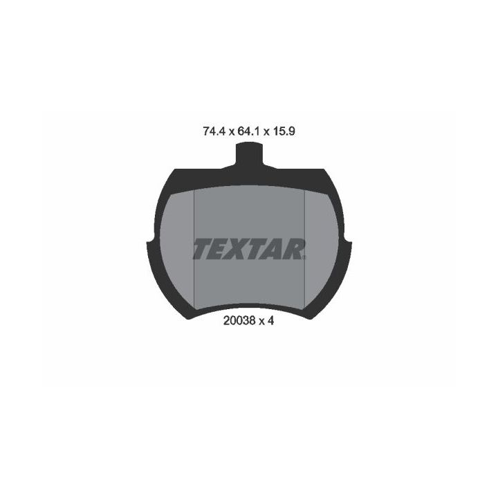 Stabdžių trinkelių rinkinys, diskinis stabdys TEXTAR 2003801