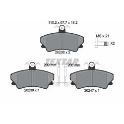 Stabdžių trinkelių rinkinys, diskinis stabdys TEXTAR 2023602