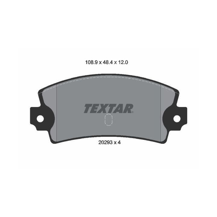 Stabdžių trinkelių rinkinys, diskinis stabdys TEXTAR 2029301