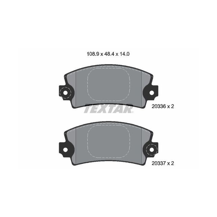 Stabdžių trinkelių rinkinys, diskinis stabdys TEXTAR 2033602