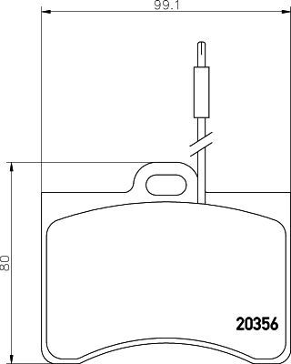 Stabdžių trinkelių rinkinys, diskinis stabdys TEXTAR 2035604