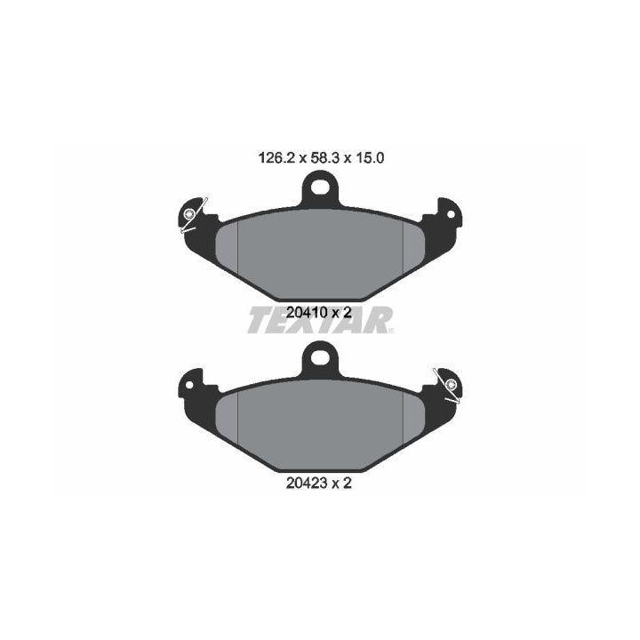 Stabdžių trinkelių rinkinys, diskinis stabdys TEXTAR 2041001