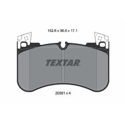 Stabdžių trinkelių rinkinys, diskinis stabdys TEXTAR 2058101