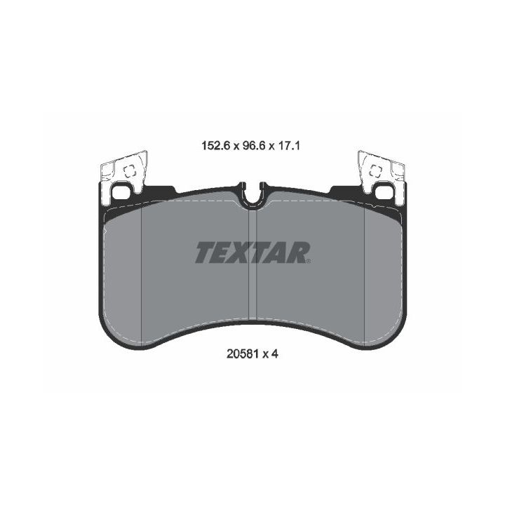 Stabdžių trinkelių rinkinys, diskinis stabdys TEXTAR 2058101