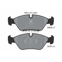 Stabdžių trinkelių rinkinys, diskinis stabdys TEXTAR 2062902