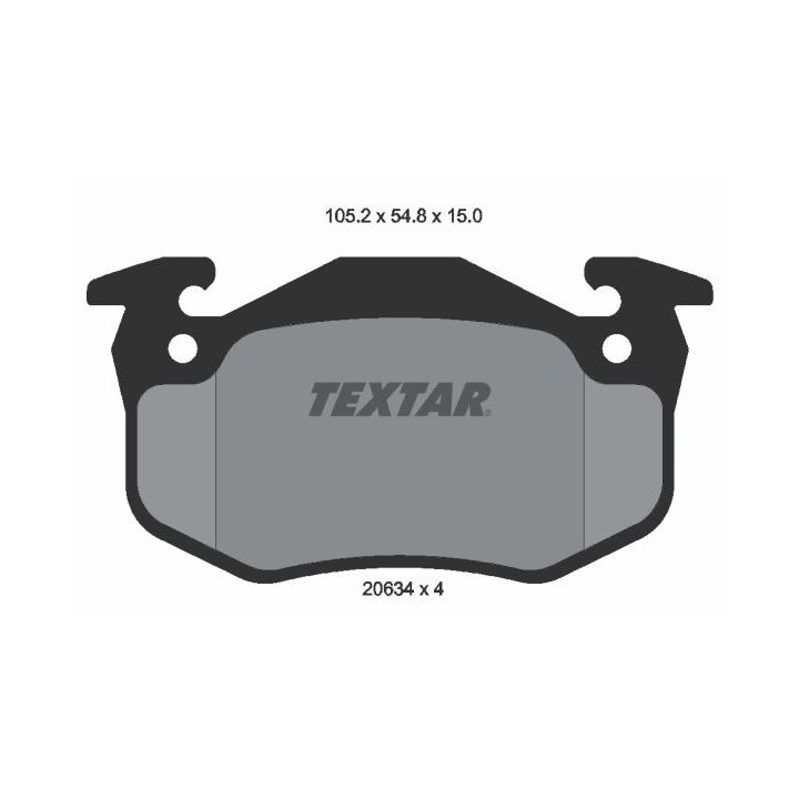 Stabdžių trinkelių rinkinys, diskinis stabdys TEXTAR 2063402