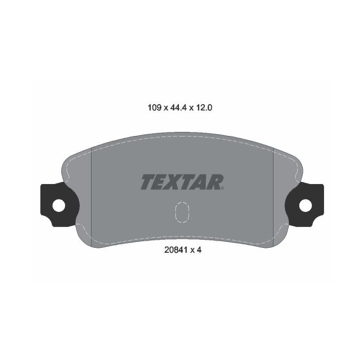 Stabdžių trinkelių rinkinys, diskinis stabdys TEXTAR 2084102