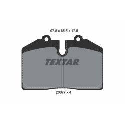 Stabdžių trinkelių rinkinys, diskinis stabdys TEXTAR 2087710