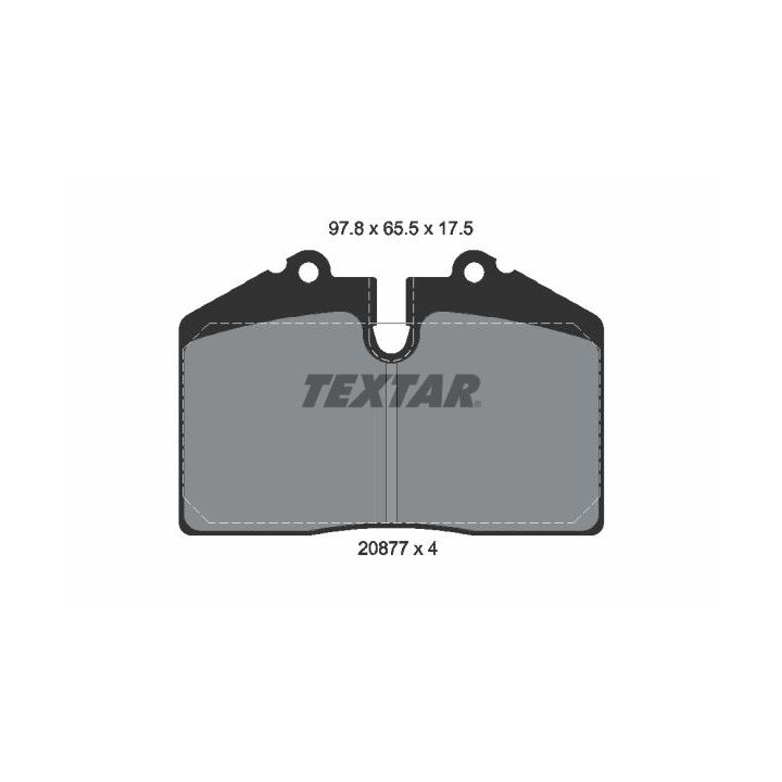 Stabdžių trinkelių rinkinys, diskinis stabdys TEXTAR 2087710