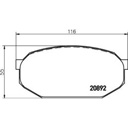 Stabdžių trinkelių rinkinys, diskinis stabdys TEXTAR 2089202