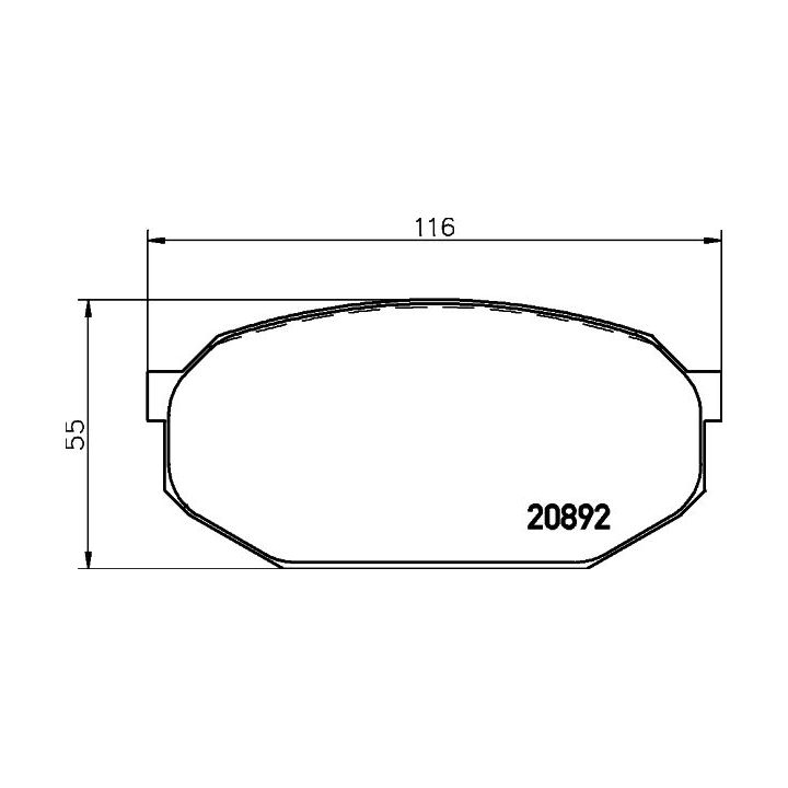 Stabdžių trinkelių rinkinys, diskinis stabdys TEXTAR 2089202