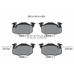 Stabdžių trinkelių rinkinys, diskinis stabdys TEXTAR 2090506