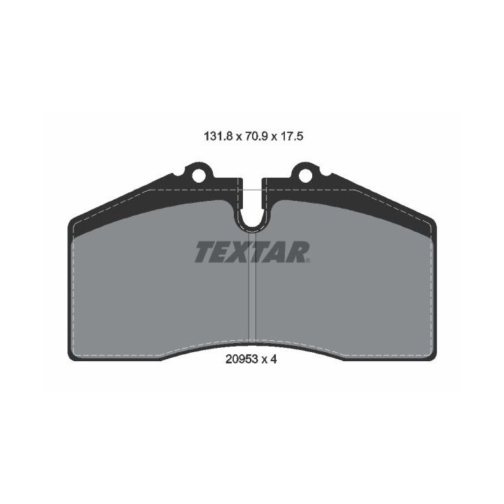 Stabdžių trinkelių rinkinys, diskinis stabdys TEXTAR 2095302