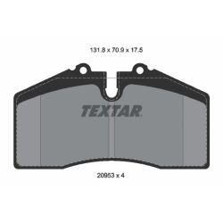 Stabdžių trinkelių rinkinys, diskinis stabdys TEXTAR 2095310