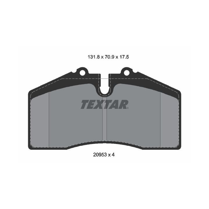 Stabdžių trinkelių rinkinys, diskinis stabdys TEXTAR 2095310