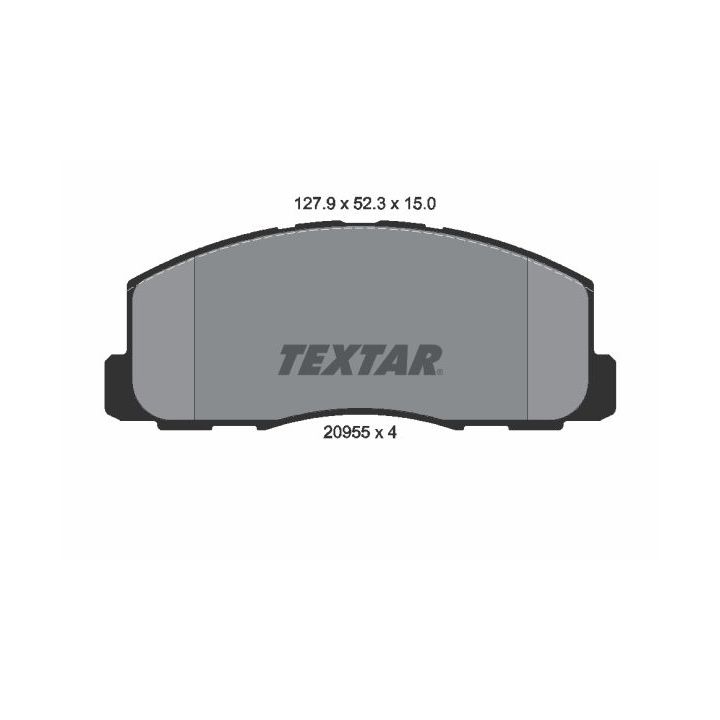 Stabdžių trinkelių rinkinys, diskinis stabdys TEXTAR 2095501