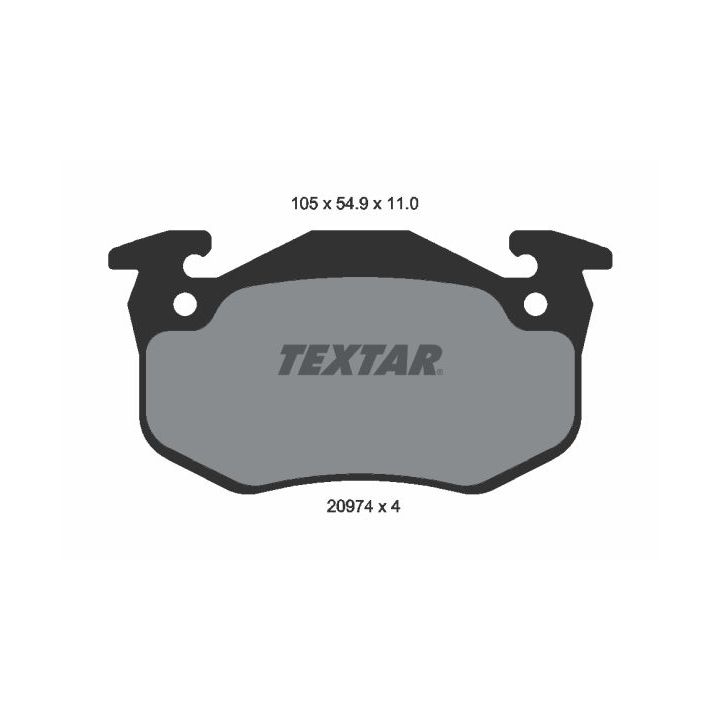 Stabdžių trinkelių rinkinys, diskinis stabdys TEXTAR 2097401