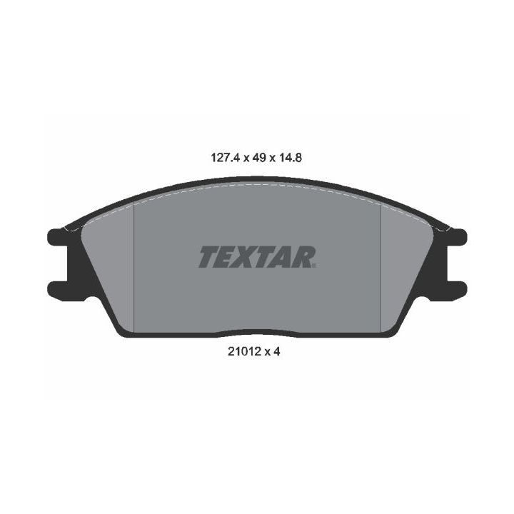 Stabdžių trinkelių rinkinys, diskinis stabdys TEXTAR 2101204