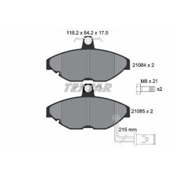 Stabdžių trinkelių rinkinys, diskinis stabdys TEXTAR 2108401