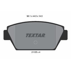 Stabdžių trinkelių rinkinys, diskinis stabdys TEXTAR 2112503