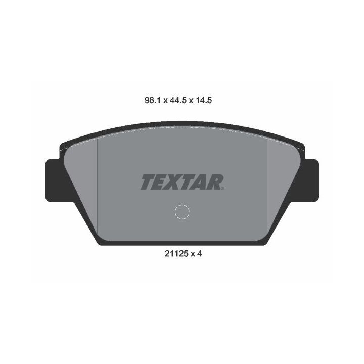 Stabdžių trinkelių rinkinys, diskinis stabdys TEXTAR 2112503