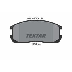 Stabdžių trinkelių rinkinys, diskinis stabdys TEXTAR 2112601