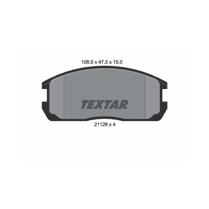 Stabdžių trinkelių rinkinys, diskinis stabdys TEXTAR 2112601