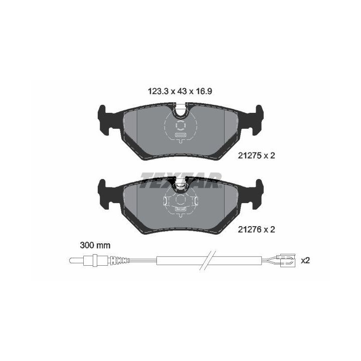 Stabdžių trinkelių rinkinys, diskinis stabdys TEXTAR 2127501