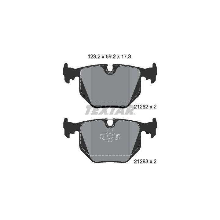 Stabdžių trinkelių rinkinys, diskinis stabdys TEXTAR 2128201