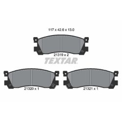 Stabdžių trinkelių rinkinys, diskinis stabdys TEXTAR 2131901
