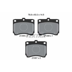 Stabdžių trinkelių rinkinys, diskinis stabdys TEXTAR 2135501