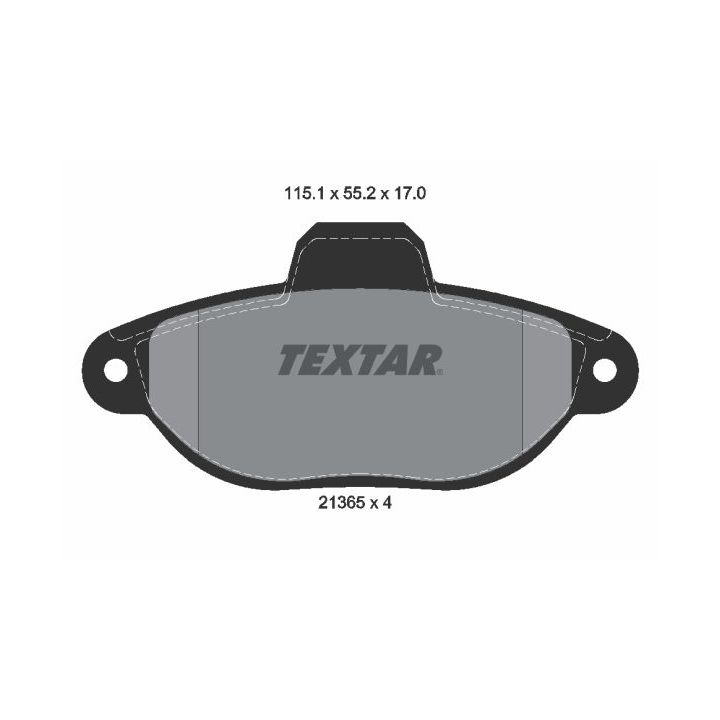 Stabdžių trinkelių rinkinys, diskinis stabdys TEXTAR 2136502