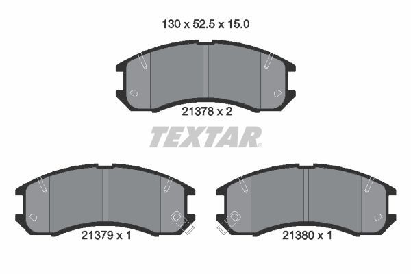 Stabdžių trinkelių rinkinys, diskinis stabdys TEXTAR 2137801