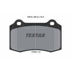 Stabdžių trinkelių rinkinys, diskinis stabdys TEXTAR 2138102