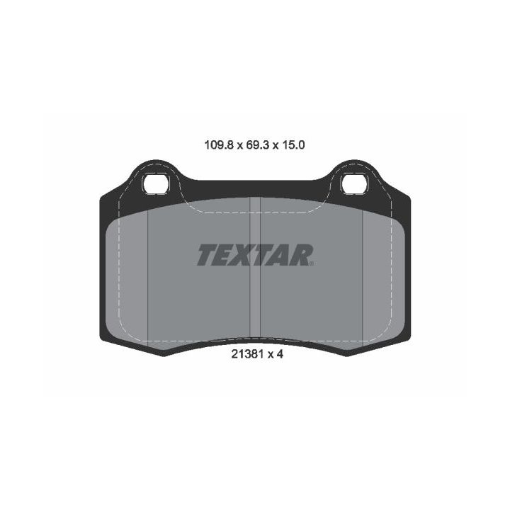 Stabdžių trinkelių rinkinys, diskinis stabdys TEXTAR 2138102