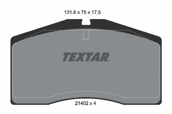 Stabdžių trinkelių rinkinys, diskinis stabdys TEXTAR 2140201