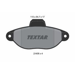 Stabdžių trinkelių rinkinys, diskinis stabdys TEXTAR 2143602